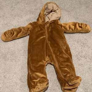 Carter's Soft Brown Hooded Footie